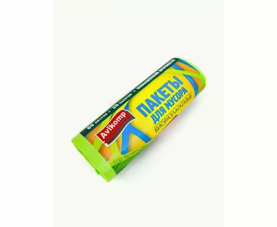 897229 - Мешки для мусора 60л/20шт,12мкм,ПНД,биоразлаг,рулон,повыш прочн,Eco Technology,87716/ТС!!!/ Avikomp (1)