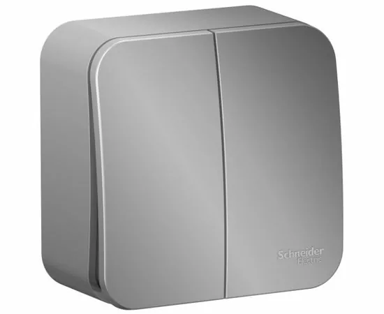 622078 - Systeme Electric BLANCA выкл. ОУ 2 кл. 10А алюм. (пл.осн., изол.пл.) BLNVA105013 (15!) (1)