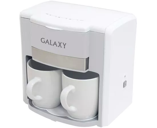 645325 - Кофеварка Galaxy GL-0708 белая, 750Вт, 2 чашки (объем 0,3л), съемн.многоразовый фильтр (1)