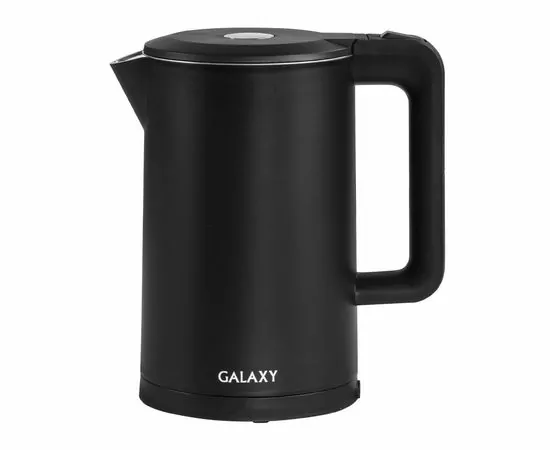 738228 - Чайник электр. Galaxy GL-0323 черный (диск 1,7л), 2кВт, двойной корпус, нерж.сталь/пластик (1)