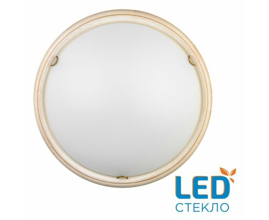 898636 - СОНЕКС 7605/DL SNOK SN св-к накл стекло/белое/кремовый/бронза LED 48W 4000K D460 IP20 PROVENCE (1)