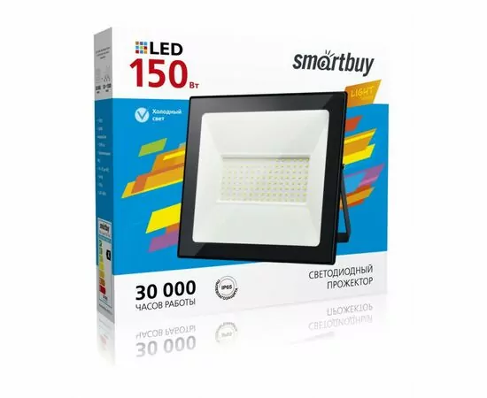 899025 - SmartBuy прожектор св/д 150W(12000lm) FL SMD LIGHT Pro 6500K 6K 250x204x30 IP65 SBL-EFLLIGHT-150-65 (1)