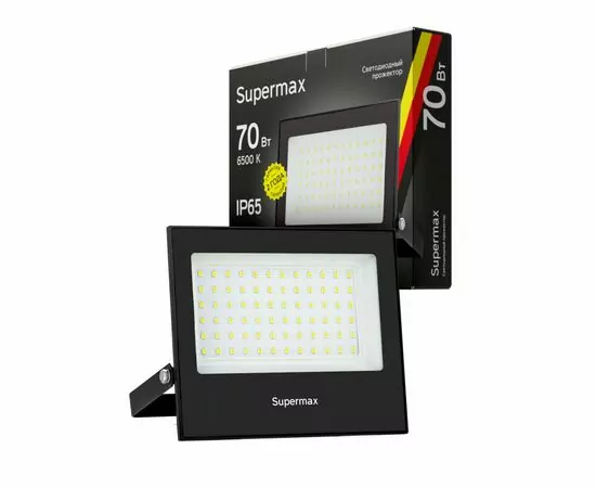 901151 - SUPERMAX прожектор св/д 70W(7000lm) SMD 6500К 6K 160x134x26 220-240V IP65 S_PR_LED_70 (1)