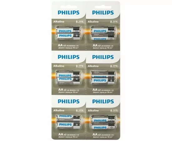 902795 - Э/п Philips Power LR6/316/AA BL12 (отрывная лента-блистер 2*6) LR6A12S/51 (1)