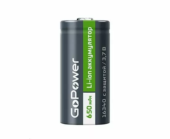 837664 - Аккумулятор Li-Fe GoPower 16340 PK1 3.2V 400mAh без защиты(1/8/400) (1)