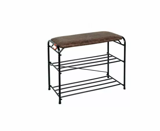 902715 - Подставка д/обуви Альфа23 (3полки с сидением) 65*30*48см Коричневый до 120кг ПДОА23СК ЗМИ (1)