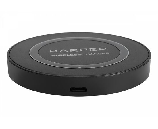 731213 - Беспроводное з/у HARPER QCH-2070 BLACK, Qi, вход до 1A, выход 5V до 0,7A, кабель USB-microUSB в/к (1)