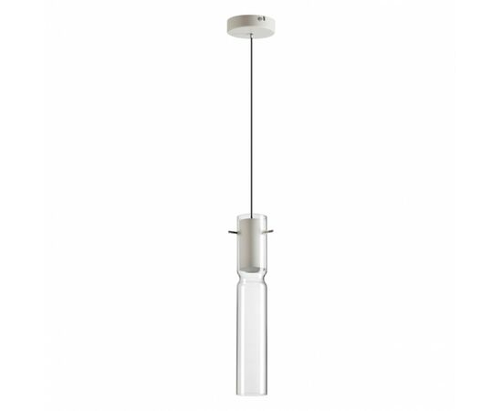 885910 - ODEON LIGHT 5058/5LB PENDANT ODL24 323 бел./прозр./мет/стекло Подвес LED 5W 3000K SCROW 87 (1)