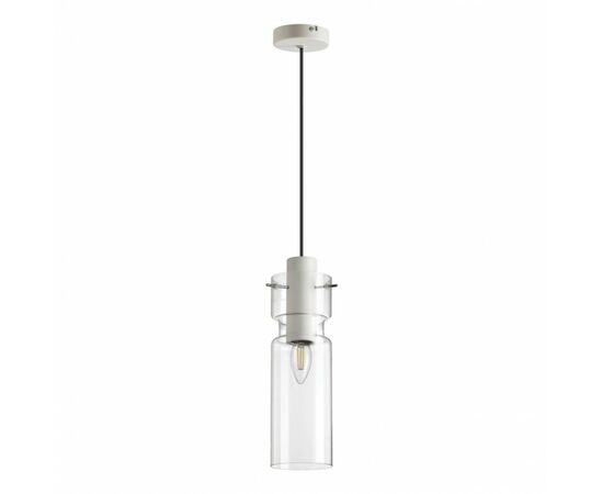 885913 - ODEON LIGHT 5057/1B PENDANT ODL24 323 бел./прозр./мет/стекло Подвес E27 1x40W SCROW 83 (1)