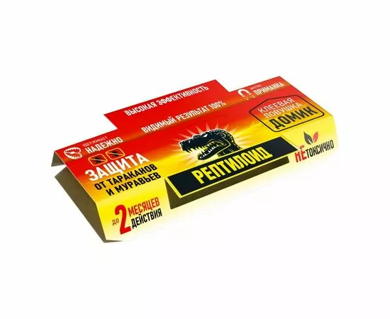 898592 - От тараканов ловушка клеевая ДОМИК 1шт (8гр.) Рептилоид (1)