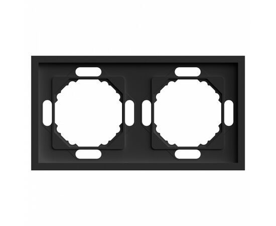 907408 - Stekker ЭМИЛИ рамка СУ 2 мест. (PC), черный уголь, soft touch PFR00-5002-05 49859 (1)