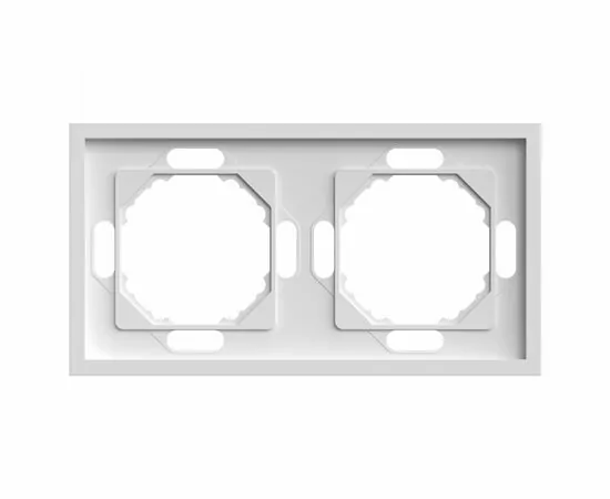 907433 - Stekker ЭМИЛИ рамка СУ 2 мест. (PC), белый фарфор, soft touch PFR00-5002-01 49885 (1)