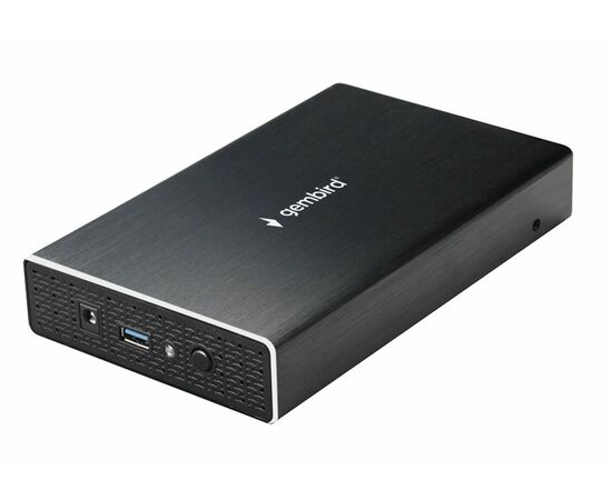 910340 - USB 3.0 Внешний корпус 3.5 HDD/SSD Gembird, порт Type-A, SATA III, металл, чёрный (1)