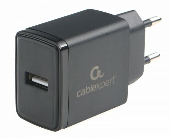 910343 - Зарядное устройство Cablexpert 10.5Вт, 2.1А, 1хUSB, чёрный, пакет (1)