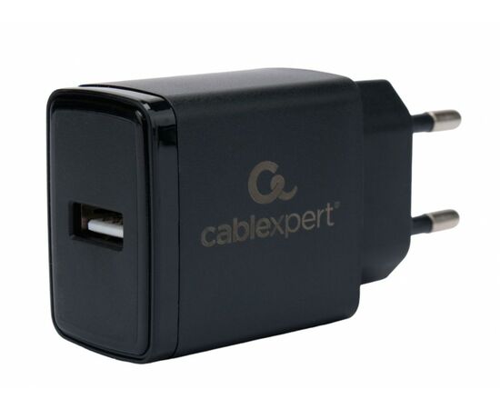 910346 - Зарядное устройство Cablexpert 5Вт, 1А, 1хUSB, черный, пакет (1)