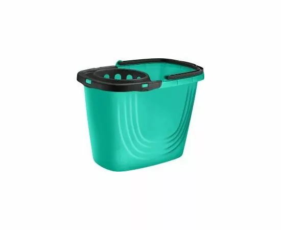 908282 - Ведро хозяйственное 8л,прямоуг,отжим МОП,Disco аквамарин,SC111611027/Spin&Clean (1)
