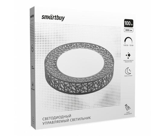 909485 - SmartBuy св-к св/д управляемый 100W(8000lm) 2K-4K-6K 485ммx95мм серебр IP20 SBL-DIM13-100W (1)