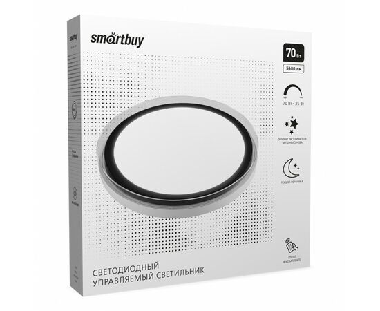 909487 - SmartBuy св-к св/д управляемый 70W(5600lm) 2K-4K-6K 395ммx75мм черный/белый IP20 SBL-DIM11-70W (1)