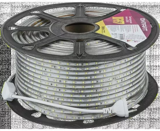 909592 - ОНЛАЙТ лента св/д 220V 4,8W 3000К 3К 60Led/m IP67 50м OLS-2835WW60-4.8-IP67-220V 80925 (1)