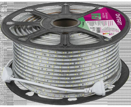 909594 - ОНЛАЙТ лента св/д 220V 4,8W зеленый 60Led/m IP67 5м OLS-2835G60-4.8-IP67-220V 80927 (1)