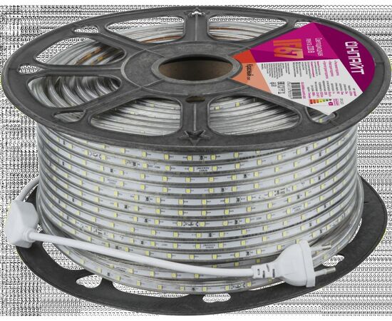 909595 - ОНЛАЙТ лента св/д 220V 4,8W красный 60Led/m IP67 5м OLS-2835R60-4.8-IP67-220V 80928 (1)