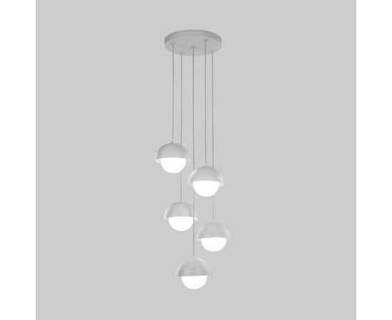 909700 - TK Lighting св-к подвес. 5 x8W 320х320х1400 металл белый Bono 10214 (1)