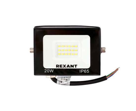 912105 - REXANT прожектор св/д СДО 20W(1600lm) 4000K 4K, 840x650x24,9 черный 605-029 (1)