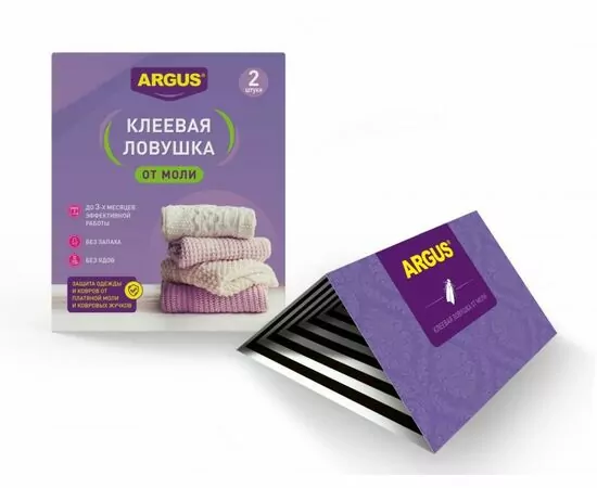 911005 - От моли платяной ловушка клеевая ARGUS  1шт AR-1201102 (1)