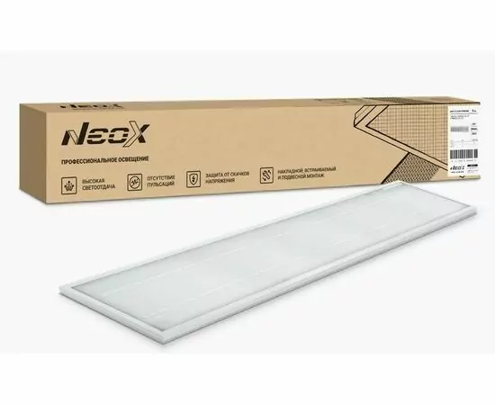 913769 - ASD/NEOX св-к св/д универс. ДВО-01 4540 ПРИЗМА 45W(4500lm) 4000K 4K 180х1195х19 драйв (4шт.) 2г 5206 (1)