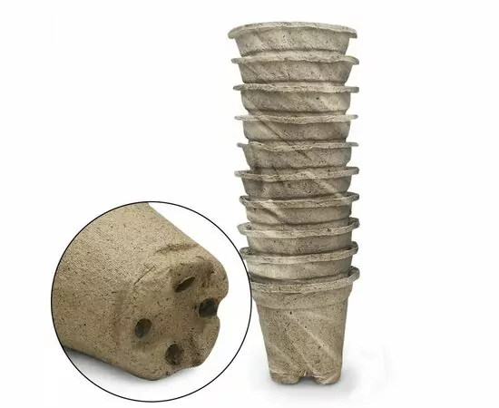 913650 - Торфяные горшочки д/рассады 80*80мм кругл. (уп. 10шт) цена за уп, Газон City (1)