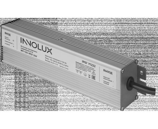 915035 - INNOLUX драйвер (блок питания) для св/д ленты 120W 24V 50/60Гц 5А IP67 ИП-120-IP67-24V 93518 (1)