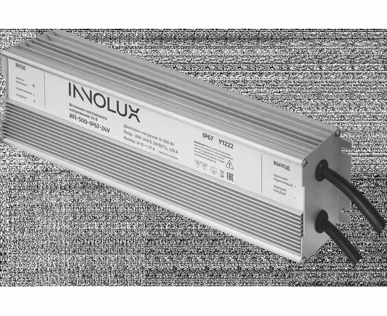 915041 - INNOLUX драйвер (блок питания) для св/д ленты 500W 24V 50/60Гц 21А IP67 ИП-500-IP67-24V 97422 (1)