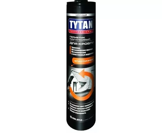 757381 - Tytan (Титан) Professional герметик каучуковый для кровли черный 310мл, арт.91615 (1)