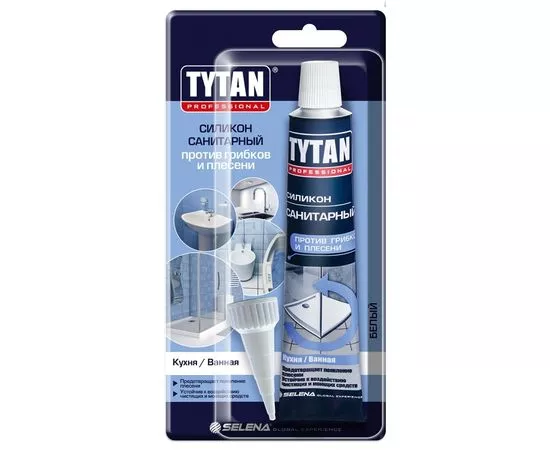 757383 - Tytan (Титан) Professional герметик силиконовый санитарный белый 85мл BL, арт.79347 РАСПРОДАЖА!! (1)