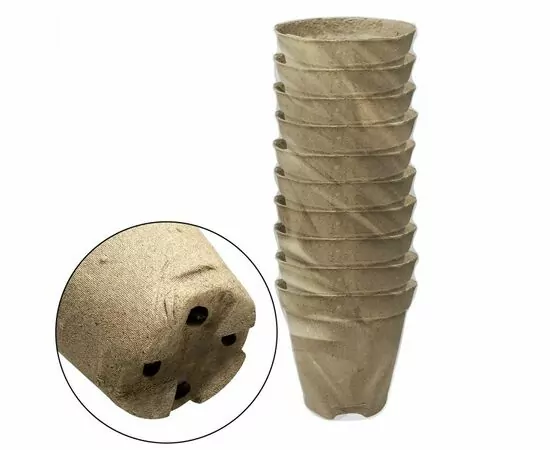 868364 - Торфяные горшочки д/рассады 105*100мм кругл. (уп. 10шт) цена за уп, Газон City (1)