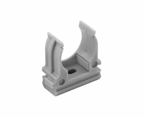 915897 - uplast Крепёж-клипса d20 для труб под монтажный пистолет (уп.100шт, цена за 1шт) серая ПМ 300-020МП (1)