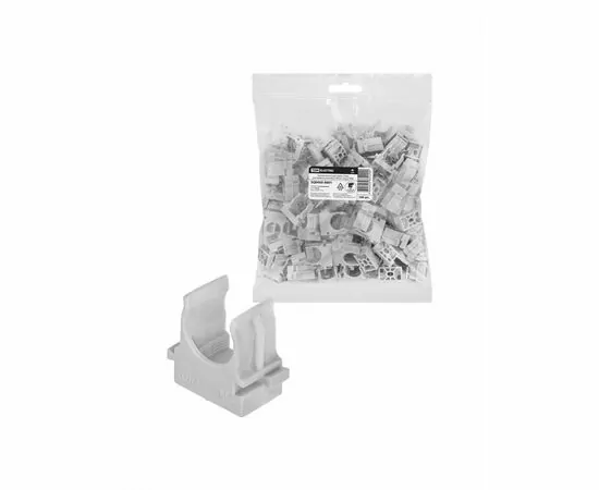 921665 - TDM крепеж-клипса для трубы 16мм для прям.монтажа ПМ (100шт/уп,цена за шт) серая (100!) SQ0405-8001 (1)