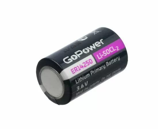 837707 - Элемент питания GoPower 14250 1/2AA PC1 Li-SOCl2 3.6V (1/10/500) (1)