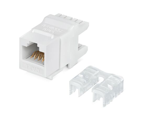 930651 - REXANT Модуль Keystone Jack Cat6, RJ-45(8P8C), UTP неэкранированный, 180град., белый PRO 02-0250 (1)