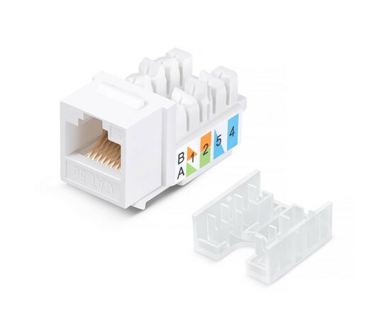 930660 - REXANT Модуль Keystone Jack Cat5e, RJ-45(8P8C), UTP неэкранированный, 90град., белый PRO 02-0064 (1)