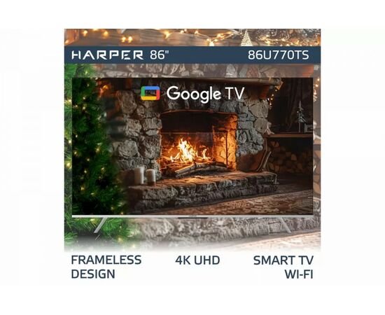 890784 - Телевизор HARPER 86U770TS 86 (217 см), 3840х2160, DVB Т/Т2/C/S2 SMART TV, Wi-Fi, HDMI, USB (1)