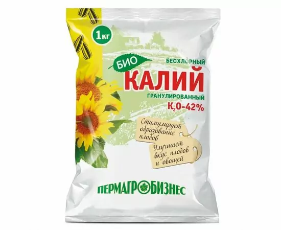 891017 - Калий БЕЗХЛОРНЫЙ 1кг (гранулы) удобрение Пермагробизнес (1)