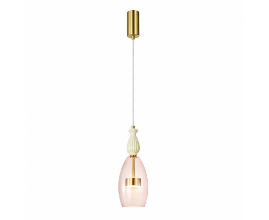 915748 - ARTELAMP св-к подвес. св/д 8W(1031lm) 3000K 360xd130 ЛАТУНЬ/РОЗОВЫЙ IP20 CORAL A2405SP-9PK (1)