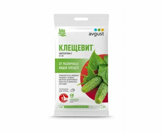 833574 - Клещевит 4мл. БИО (защита от паутиного клеща) д/цветов (аверсектин) Август (1)