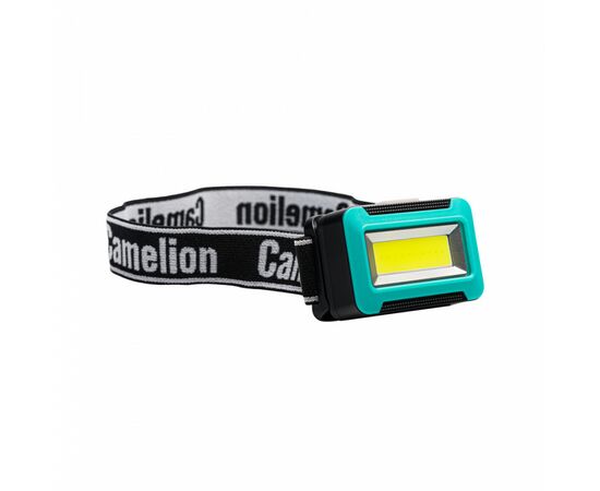932348 - Camelion фонарь налобный LED5386 (3XAAA не в/к) COB LED 2W(130lm) 6500K 6K 3 реж, черный/пласт, (1)