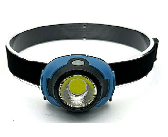 932351 - Ultraflash фонарь налобный LED5385 (3xAAA не в/к) COB 3W(120lm) 6500K 6K 3 реж, ремешок+ рез.наклейк (1)