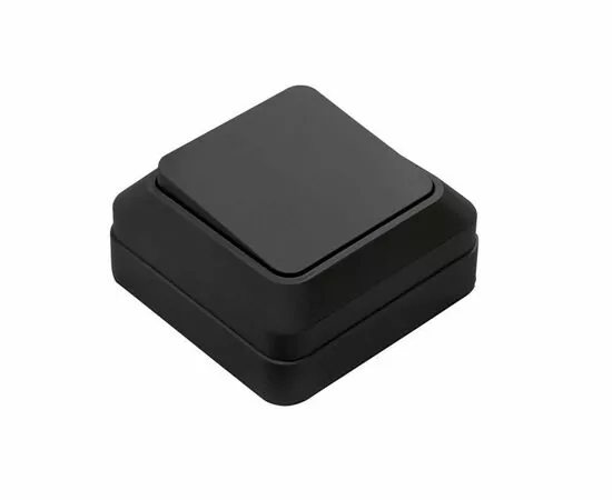 932713 - ASD/InHome BOLLETO выкл. ОУ 1кл. 10А пласт.осн, черный 7021B (1)