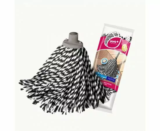 893154 - Насадка для швабры МОП веревочная,хлопок,25см,200гр,Пепита,073170/ YORK (1)