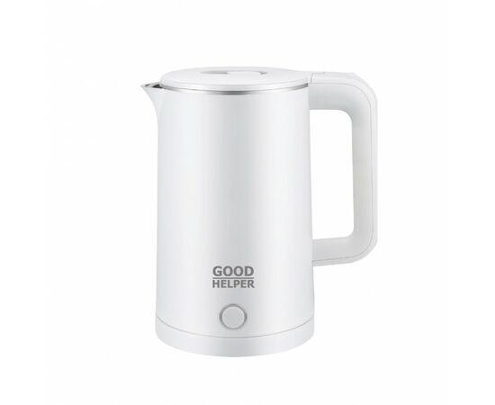 931858 - Чайник электр. GOODHELPER KPS-187 (диск, 1,85л) 1,5кВт, двоной корпус, пластик/нерж.сталь, белый (1)