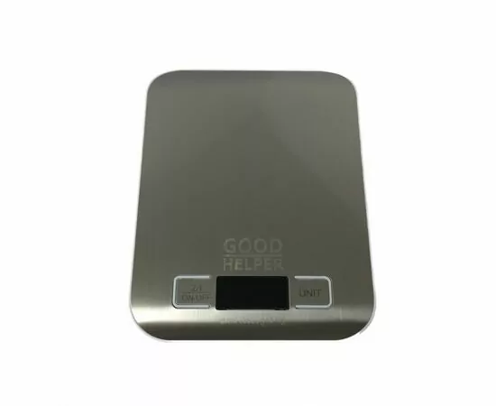 931863 - Весы кухон. эл. GOODHELPER KS-S06, до 10кг, дел. 1г (2*AAA), 14*18см, нерж.сталь (1)